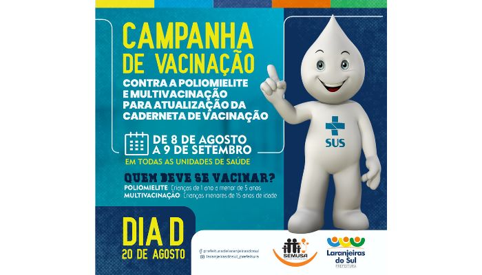 Laranjeiras - Secretaria de Saúde intensifica vacinação 